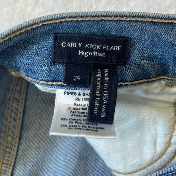 Veronica Beard Carly Kick Flare Jeans Bright Lakeshore Size 29 High Rise - Picture 10 of 15